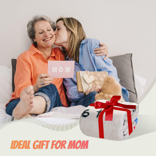 Dear Mom Blanket I Love You Letter Warm Soft Throw Blanket 80x60