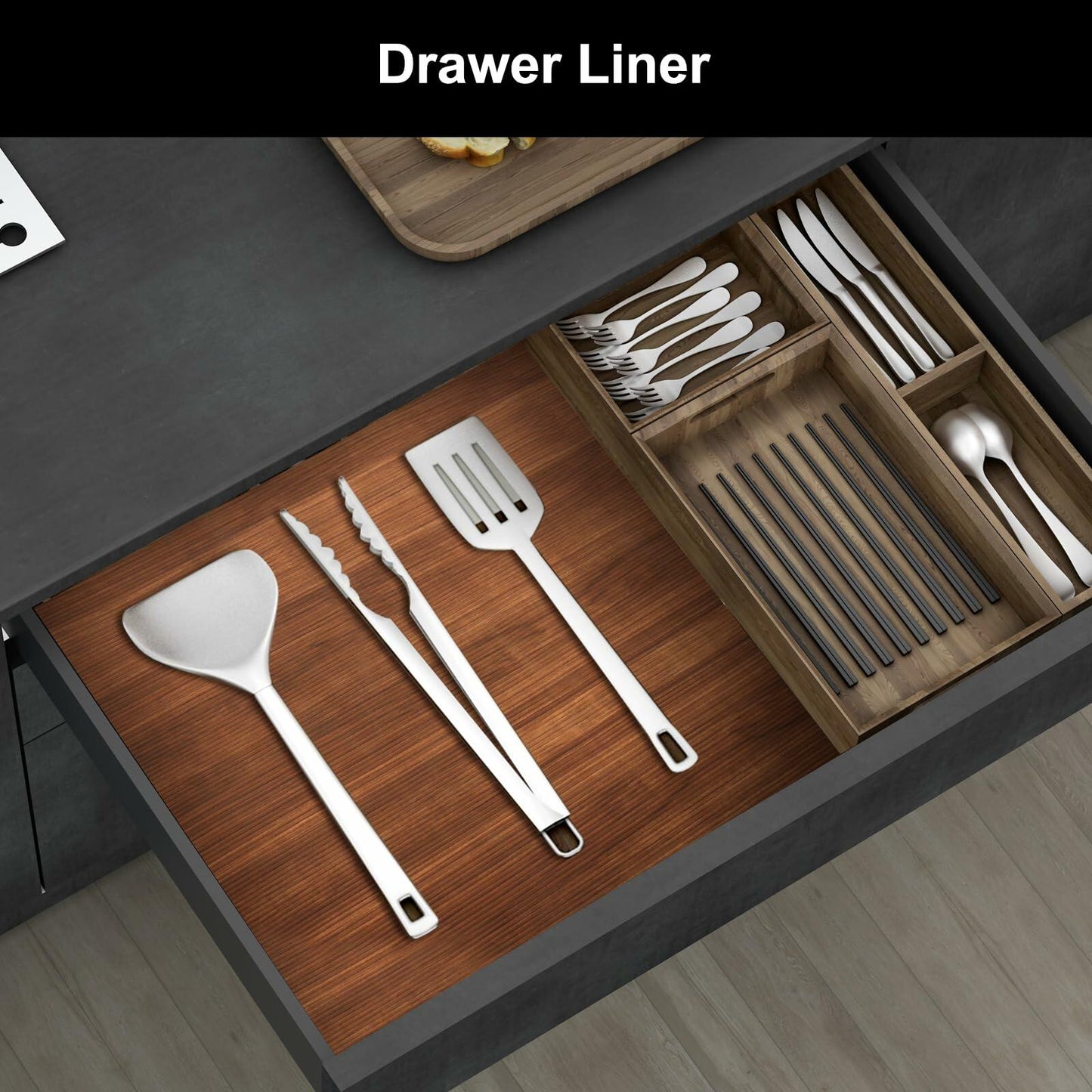 Cooyes Shelf Liner Premium Non-Adhesive Waterproof Kitchen Drawer Liner EVA