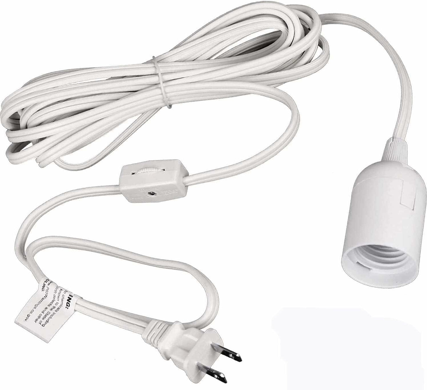 Simple Deluxe 12ft Hanging Lantern Pendant Light Cord E26 Socket Gear Switch