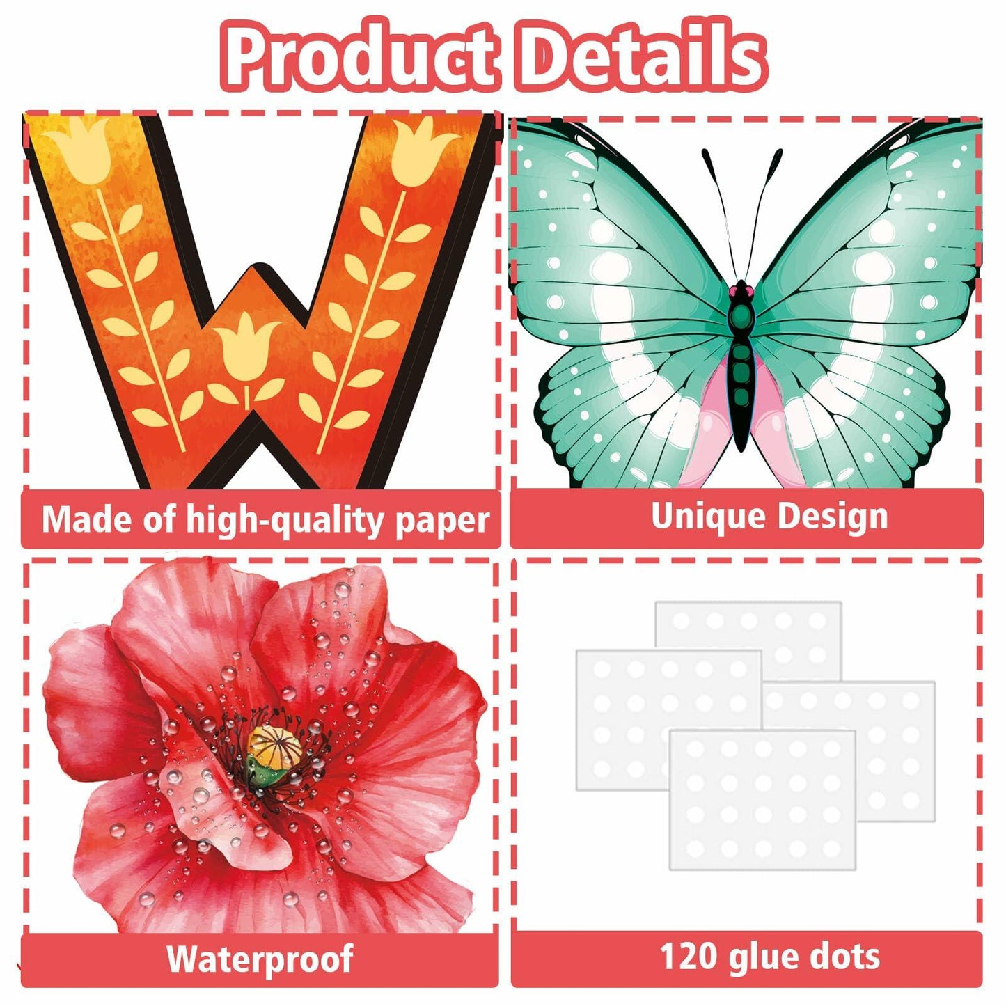 71pcs Classroom Spring Bulletin Board Floral Cutout Decorations