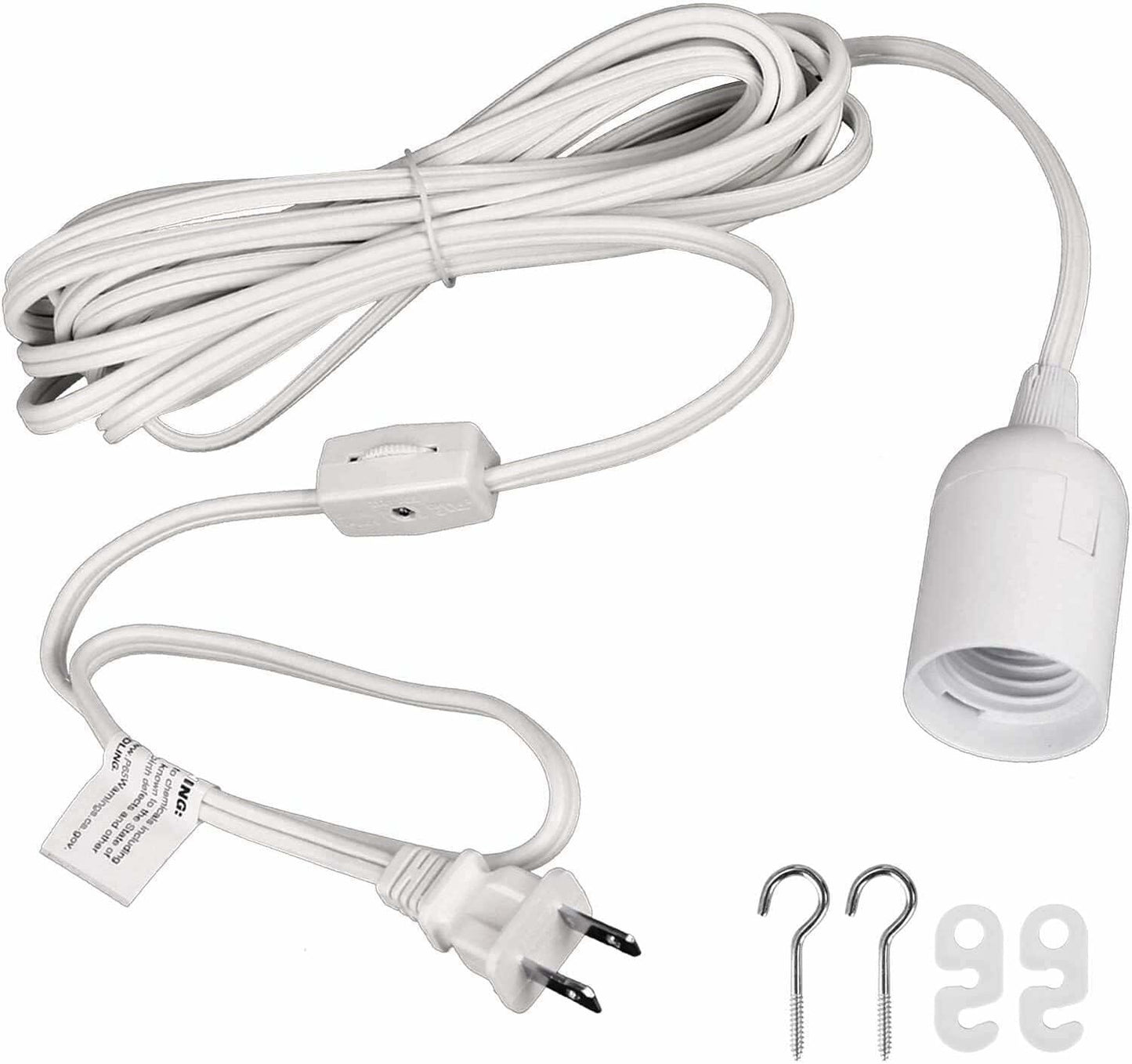 Simple Deluxe 12ft Hanging Lantern Pendant Light Cord E26 Socket Gear Switch