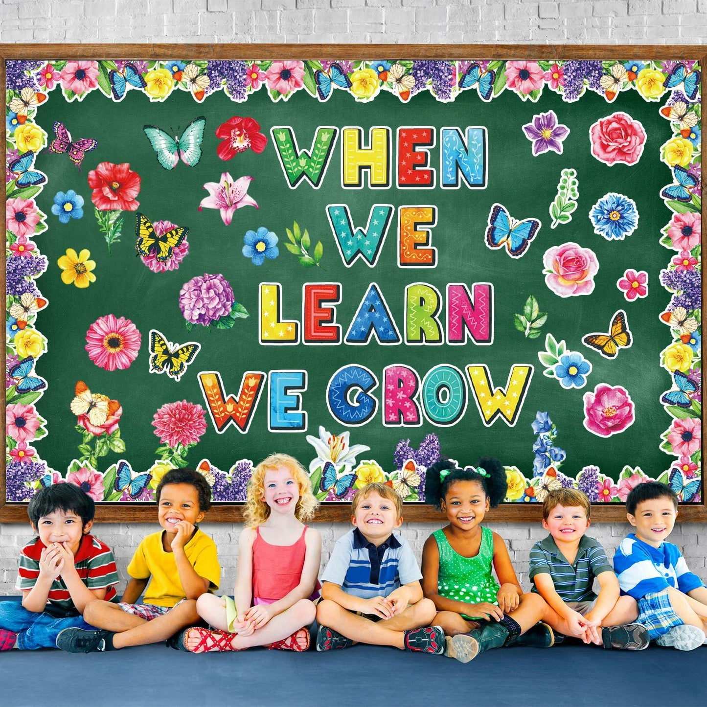 71pcs Classroom Spring Bulletin Board Floral Cutout Decorations