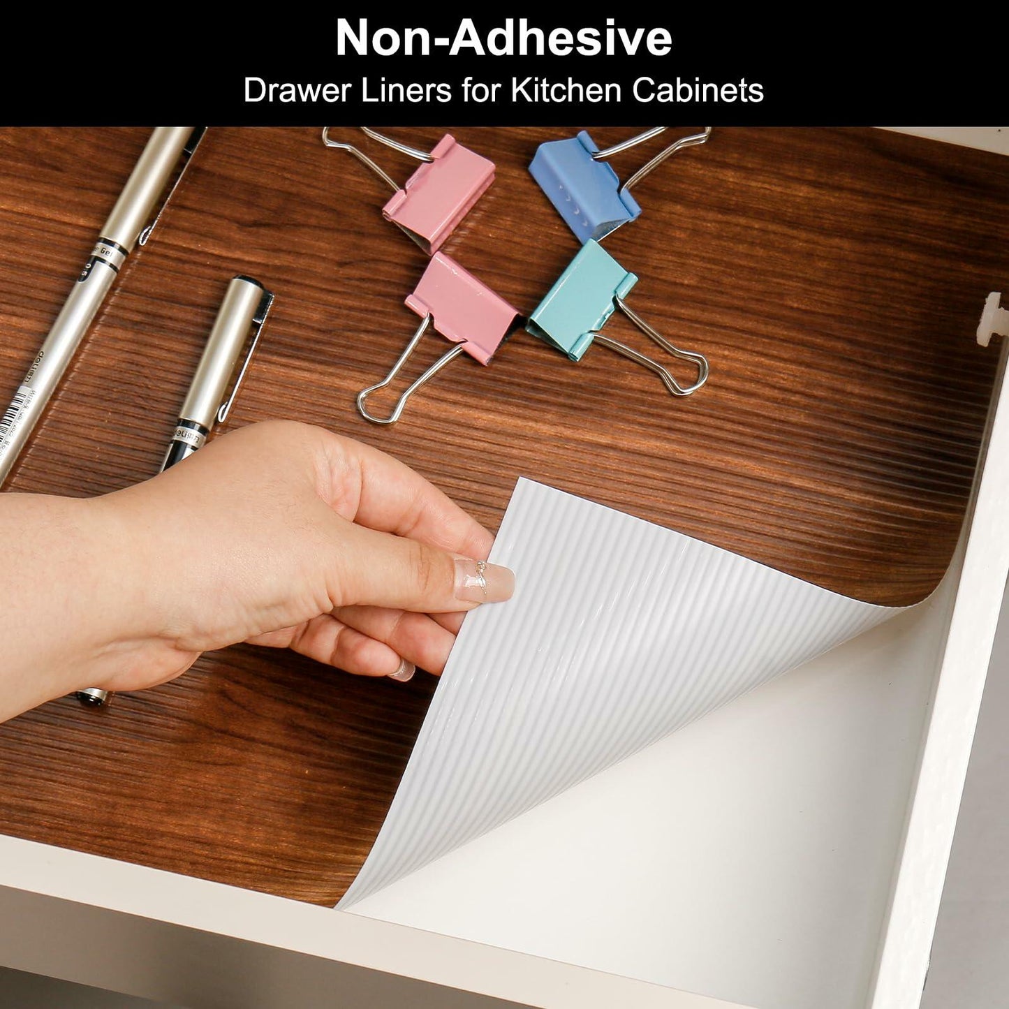 Cooyes Shelf Liner Premium Non-Adhesive Waterproof Kitchen Drawer Liner EVA