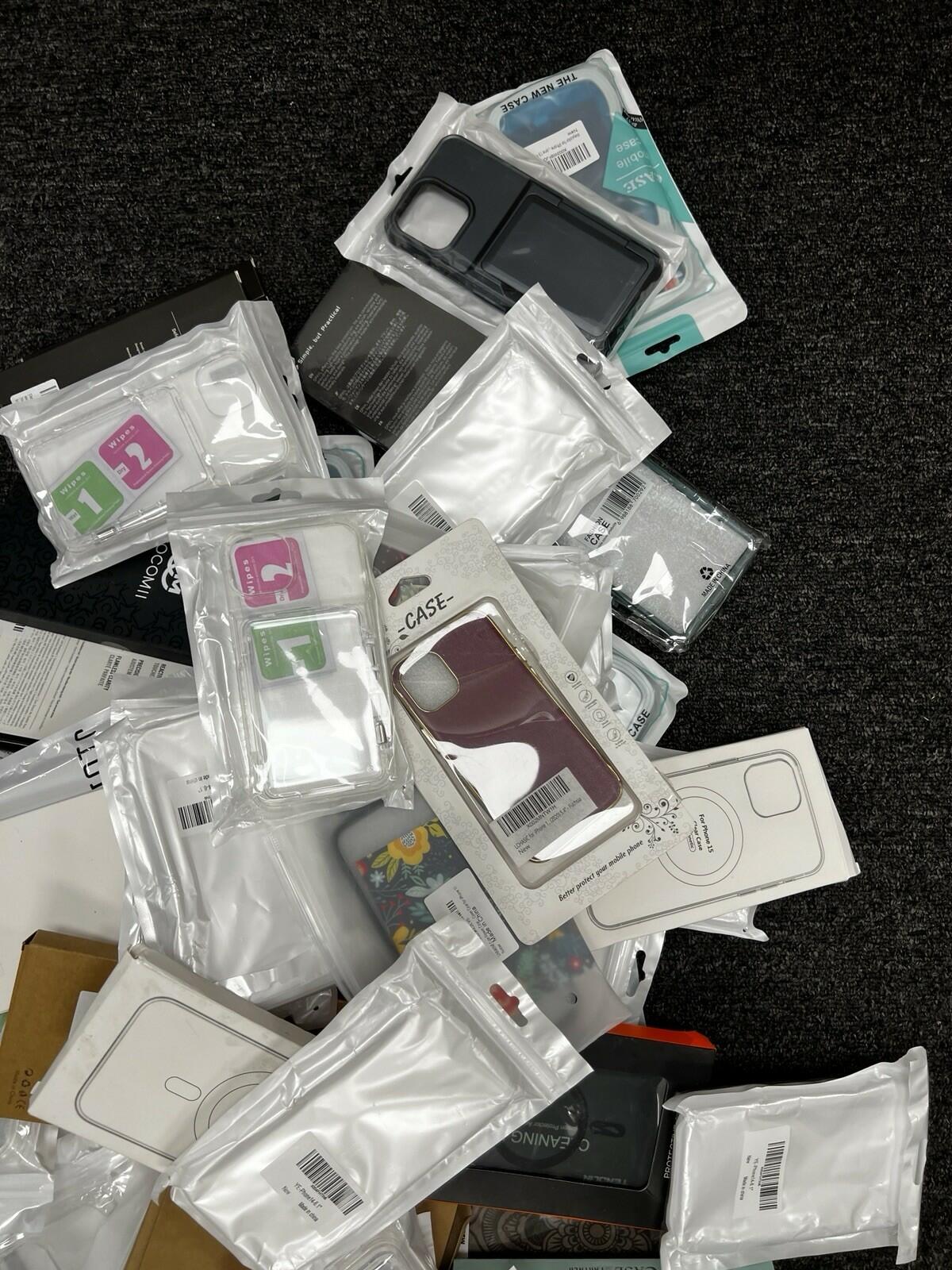 Lot of 65 Phone Cases Mixed New Condition