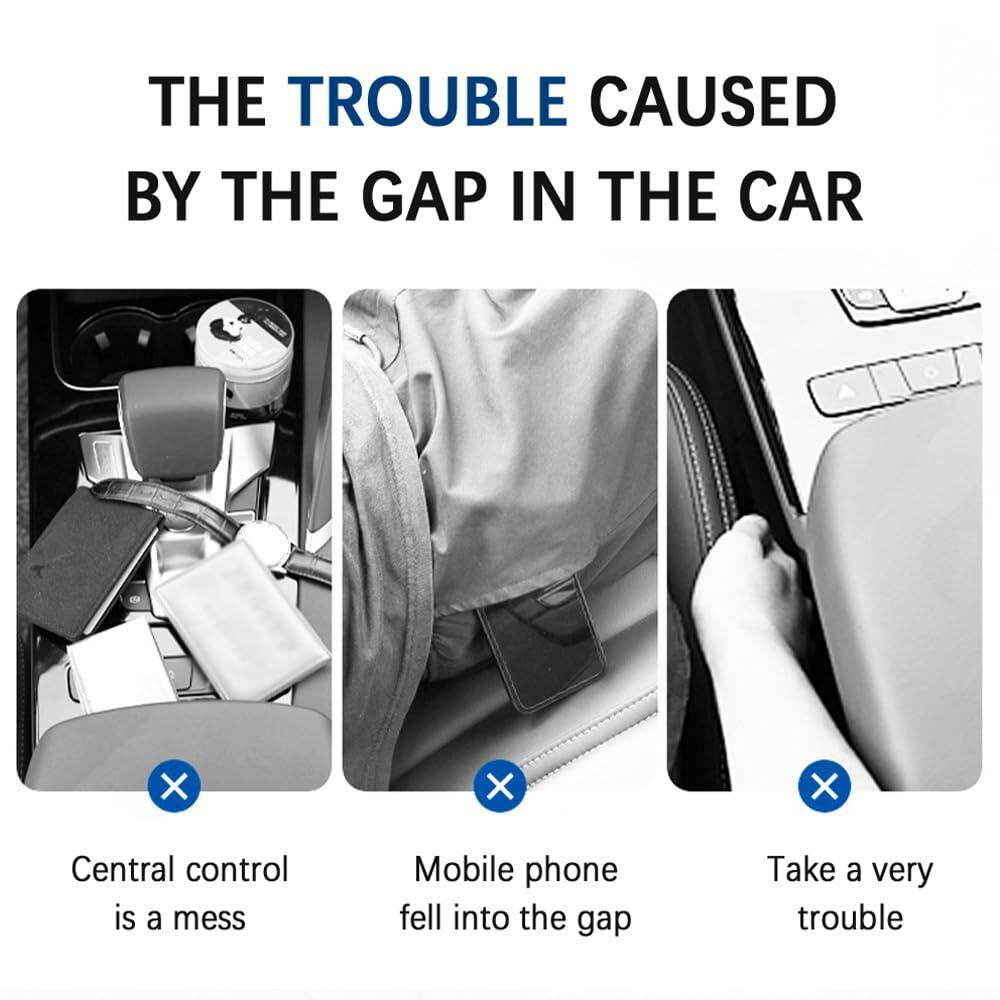 IHOTDER Car Seat Gap Filler Organizer with Cable Hole Large Capacity SUV Truck