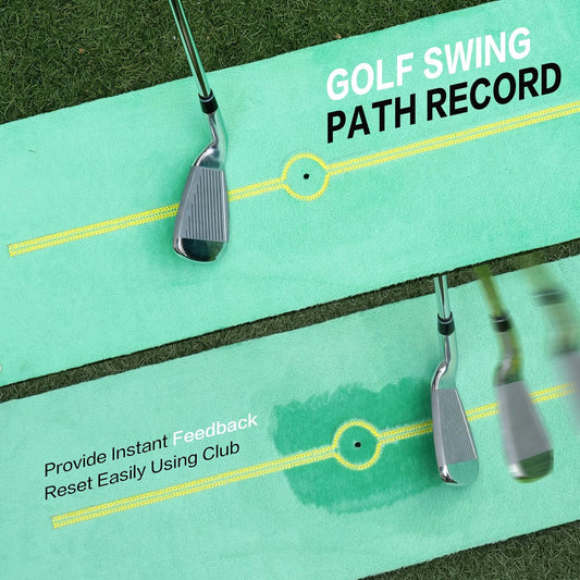 GAIARENA Golf Hitting Mat Swing Path Feedback Outdoor Training Mat Accessories
