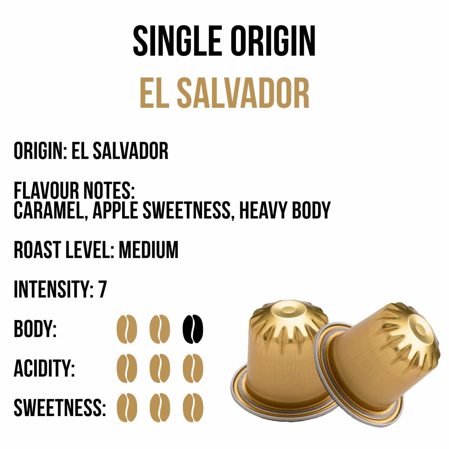 BestBy10/26 Jewel Coffee El Salvador Arabica Pods Intensity 7 Medium Roast 100ct