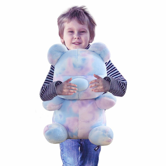 Tie Dye Bears Stuffed Animal Plush Toy Super Soft Cuddly Blue 9in
