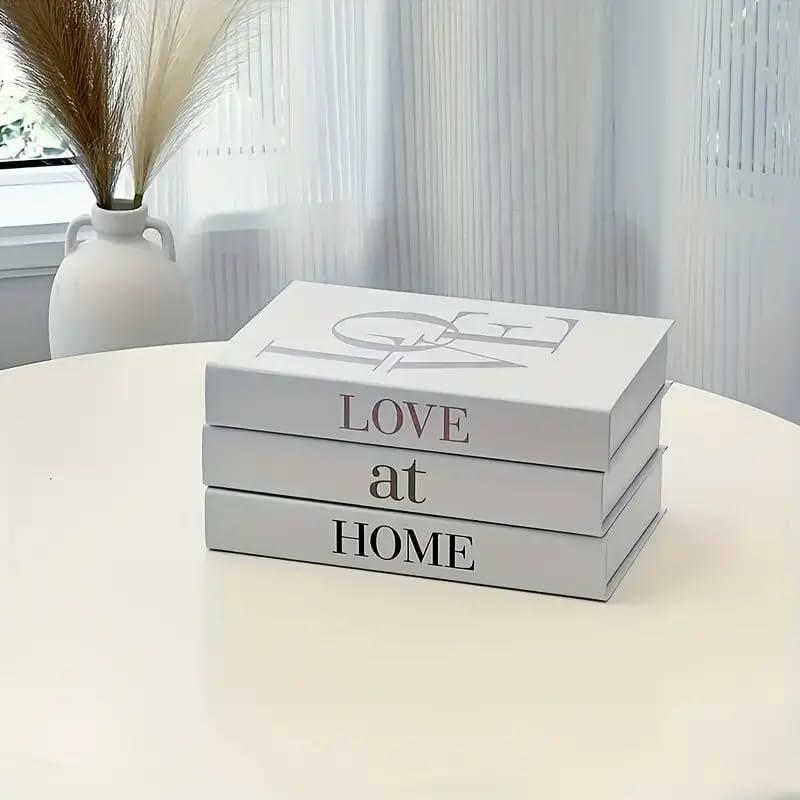 Xydedoing 3Pcs Faux Books Modern Home Decor Simulation Model Props