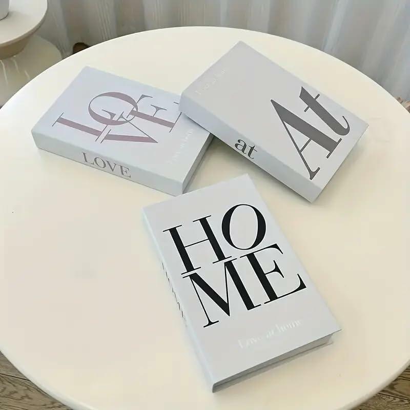 Xydedoing 3Pcs Faux Books Modern Home Decor Simulation Model Props