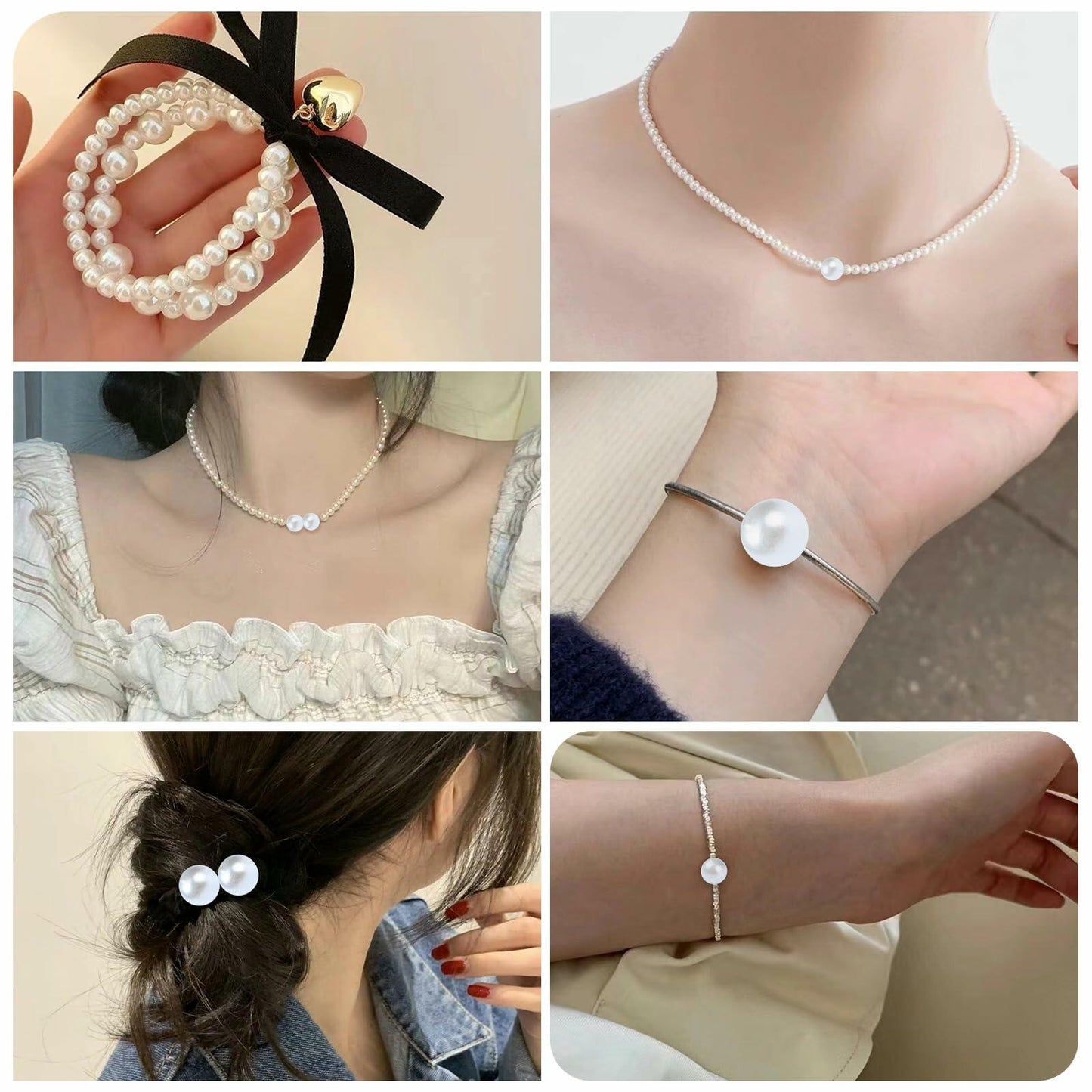 DanLingJewelry 1000pcs 10mm White Plastic Pearl Round Loose Beads