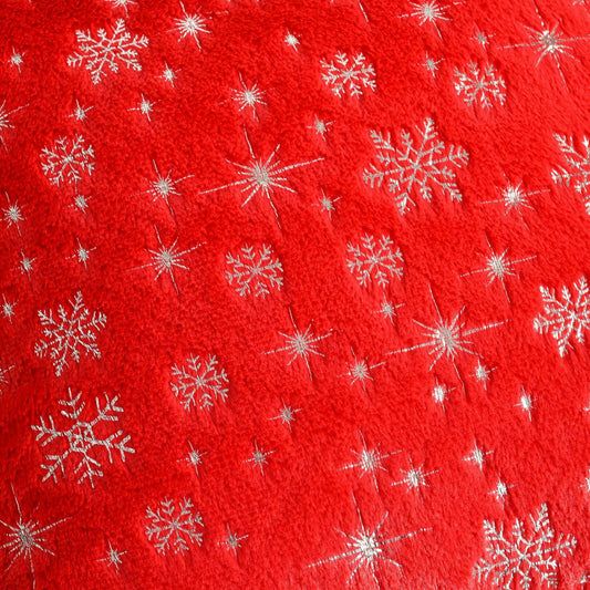 FUTEI Christmas Snowflakes Red Throw Pillow Covers Set of 2 18x18