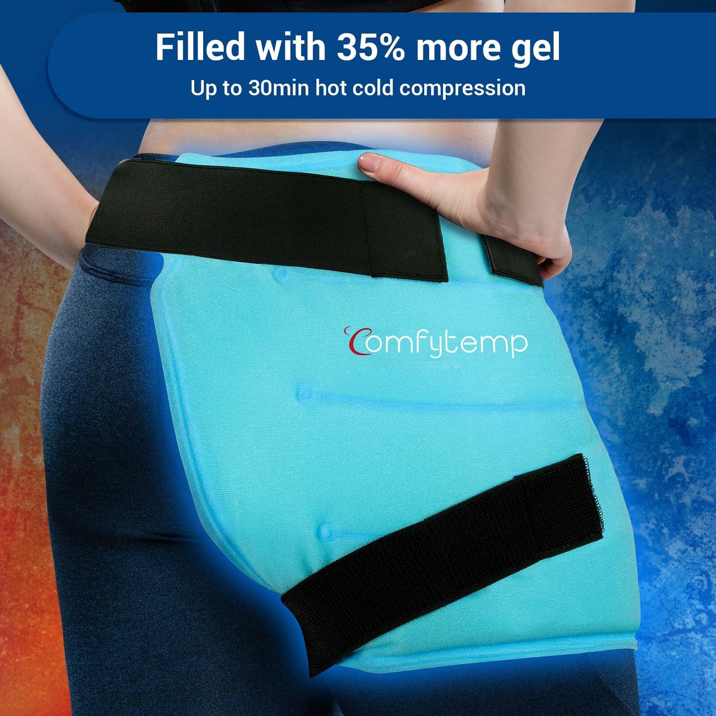 Comfytemp Hip Ice Pack Wrap S/M Reusable Gel Cold Therapy for Pain Relief