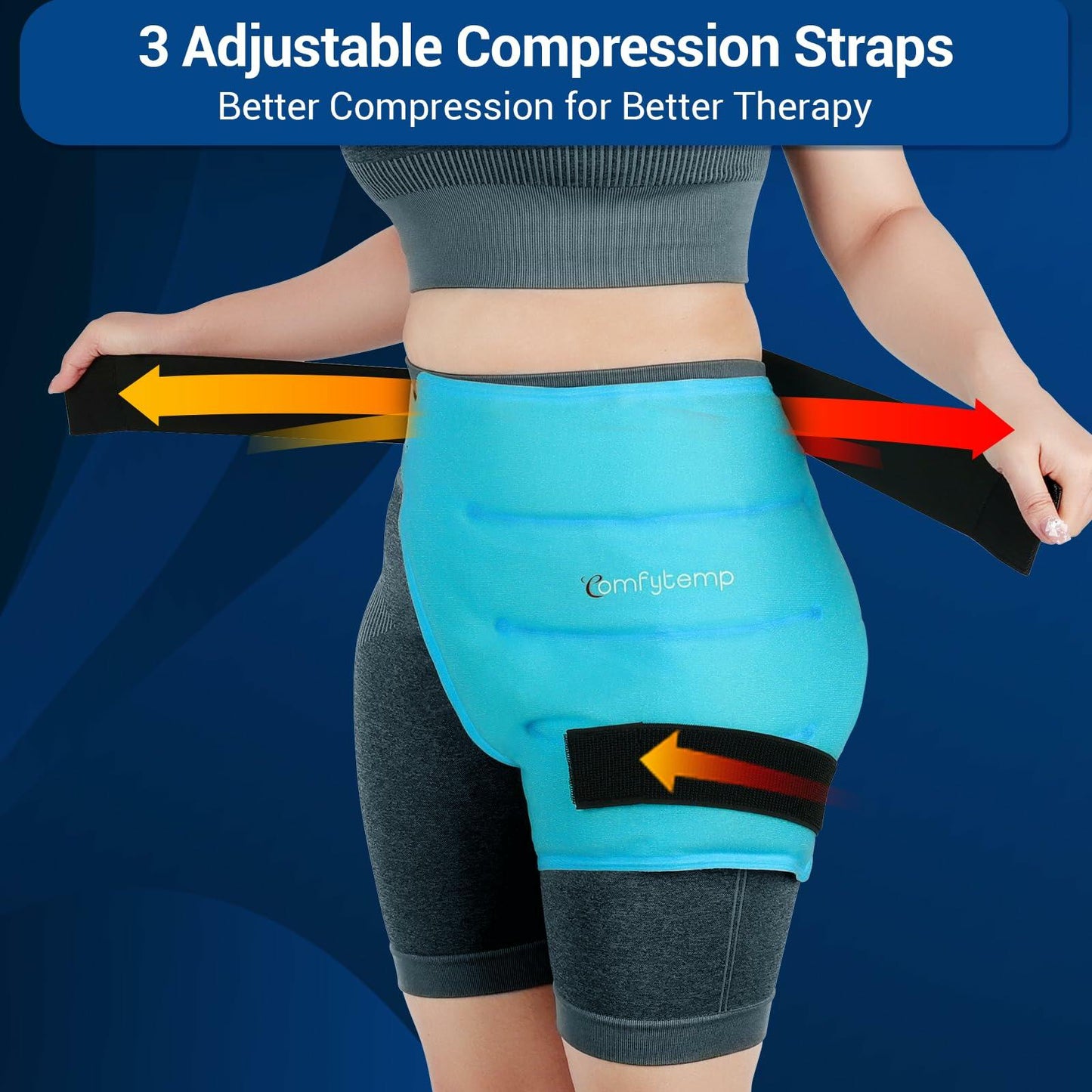 Comfytemp Hip Ice Pack Wrap S/M Reusable Gel Cold Therapy for Pain Relief