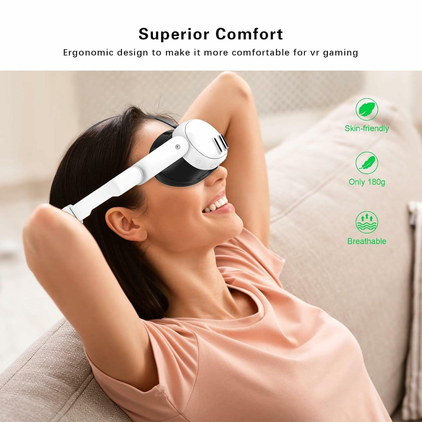 Meta Oculus Quest 3 Elite Adjustable Head Strap VR Comfort Support