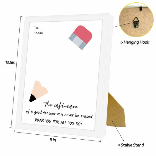 Teacher Gifts Framed Handprint Art Craft 9x12.6 Table Wall Decor