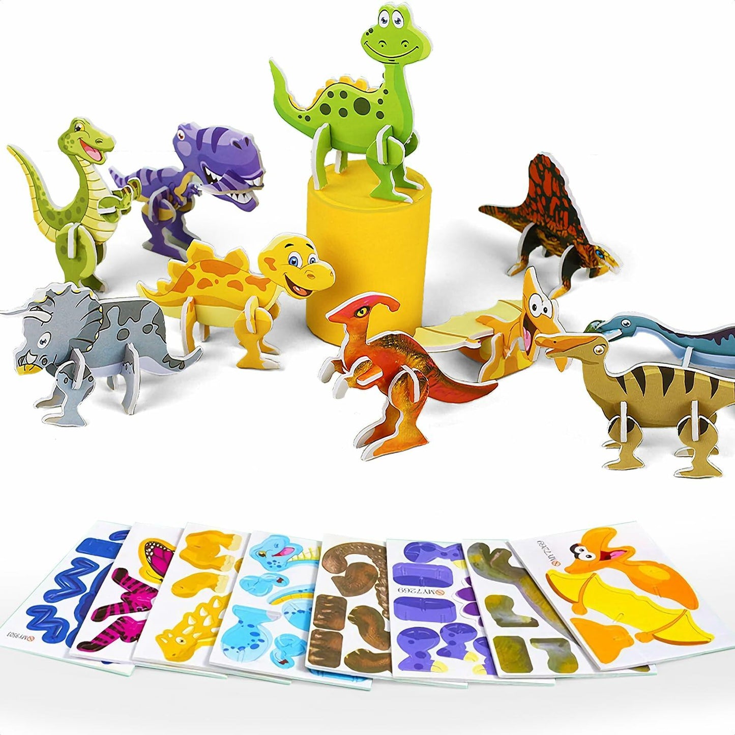 25Pcs Educational 3D Cartoon Puzzle Toys for Kids Boys Girls Birthday Gift