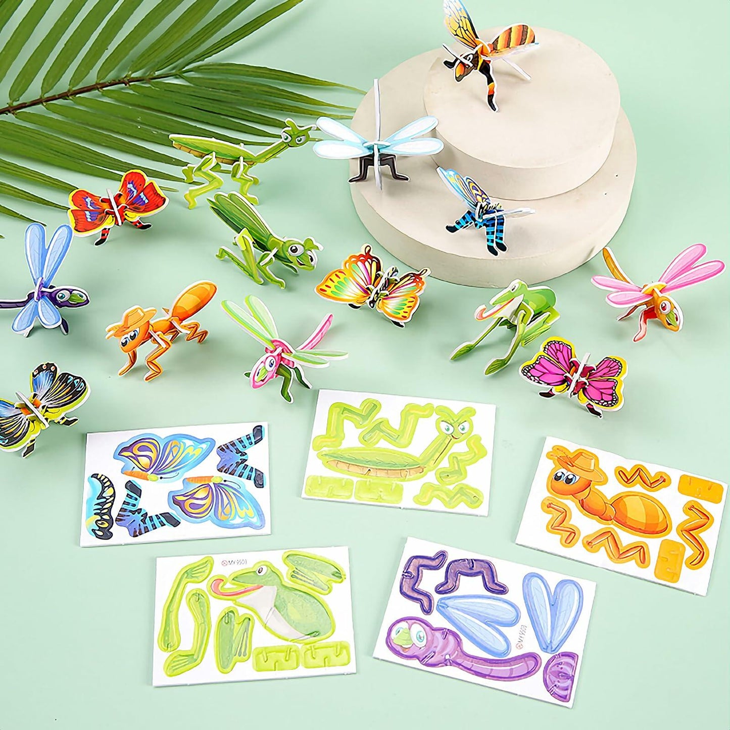 25Pcs Educational 3D Cartoon Puzzle Toys for Kids Boys Girls Birthday Gift