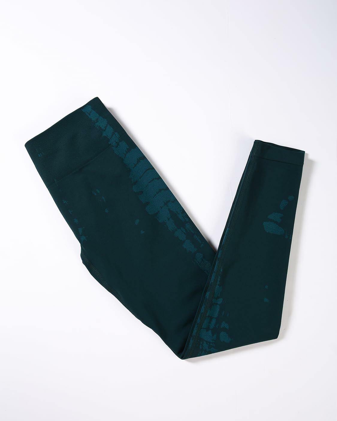 AUROLA Serpent Seamless Scrunch Leggings Ponderosa Green Size M