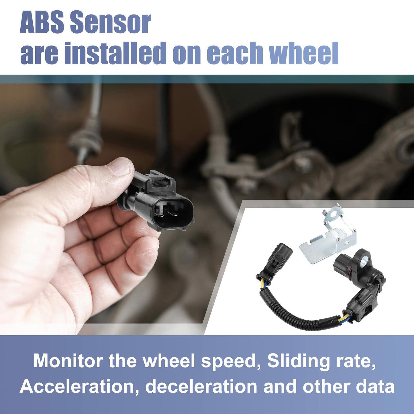 X AUTOHAUX ABS Wheel Speed Sensor Rear Left Right for Dodge Ram 1500 2500