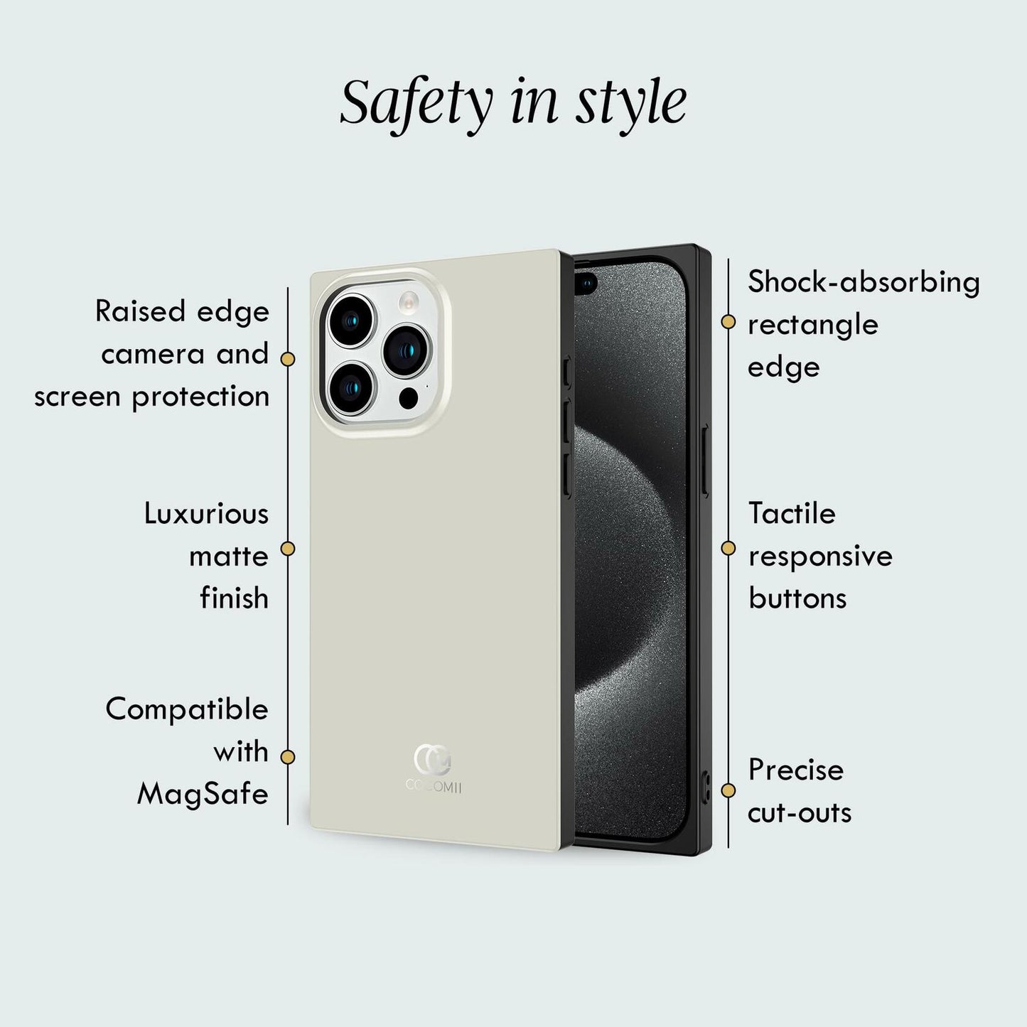 Cocomii Rectangle Magnetic Case for iPhone 13 Pro Max 6.7in Caramel