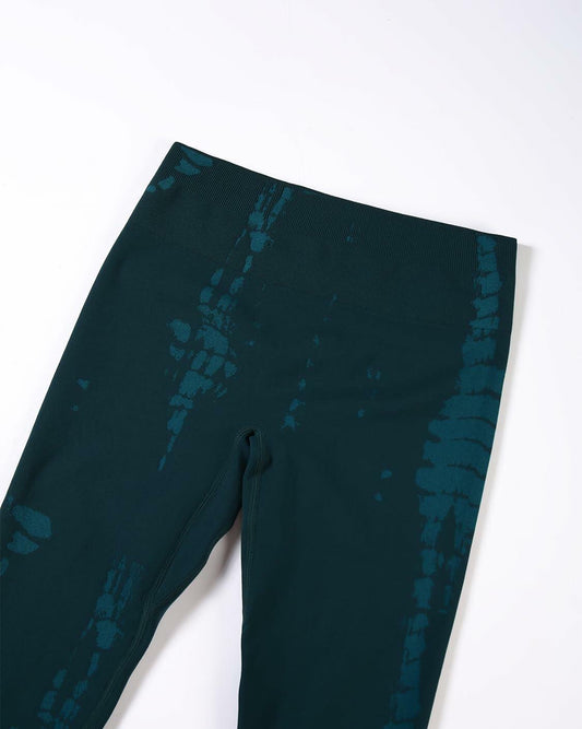 AUROLA Serpent Seamless Scrunch Leggings Ponderosa Green Size M