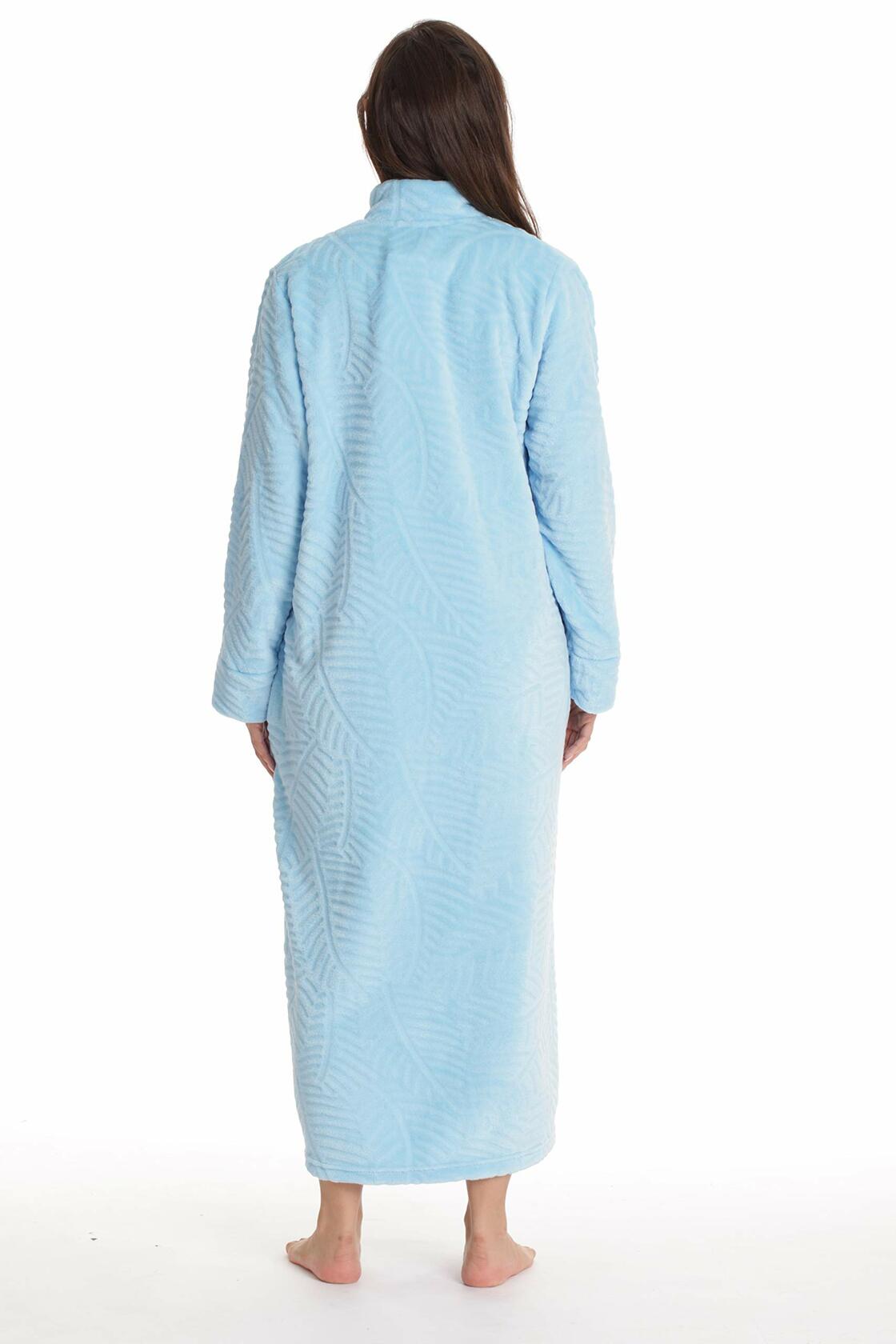 Just Love Plush Zipper Lounger Robe 6729-BLU-3X