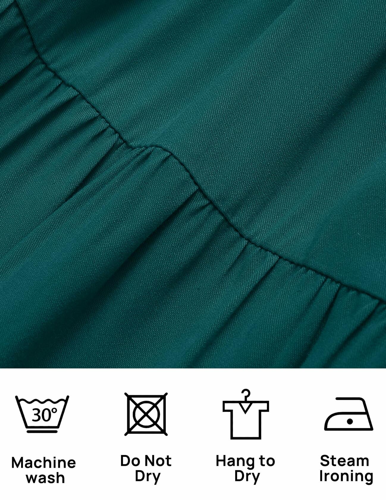 ZESICA Women's Boho Puff Sleeve Smocked Mini Dress Teal Size Small 2025