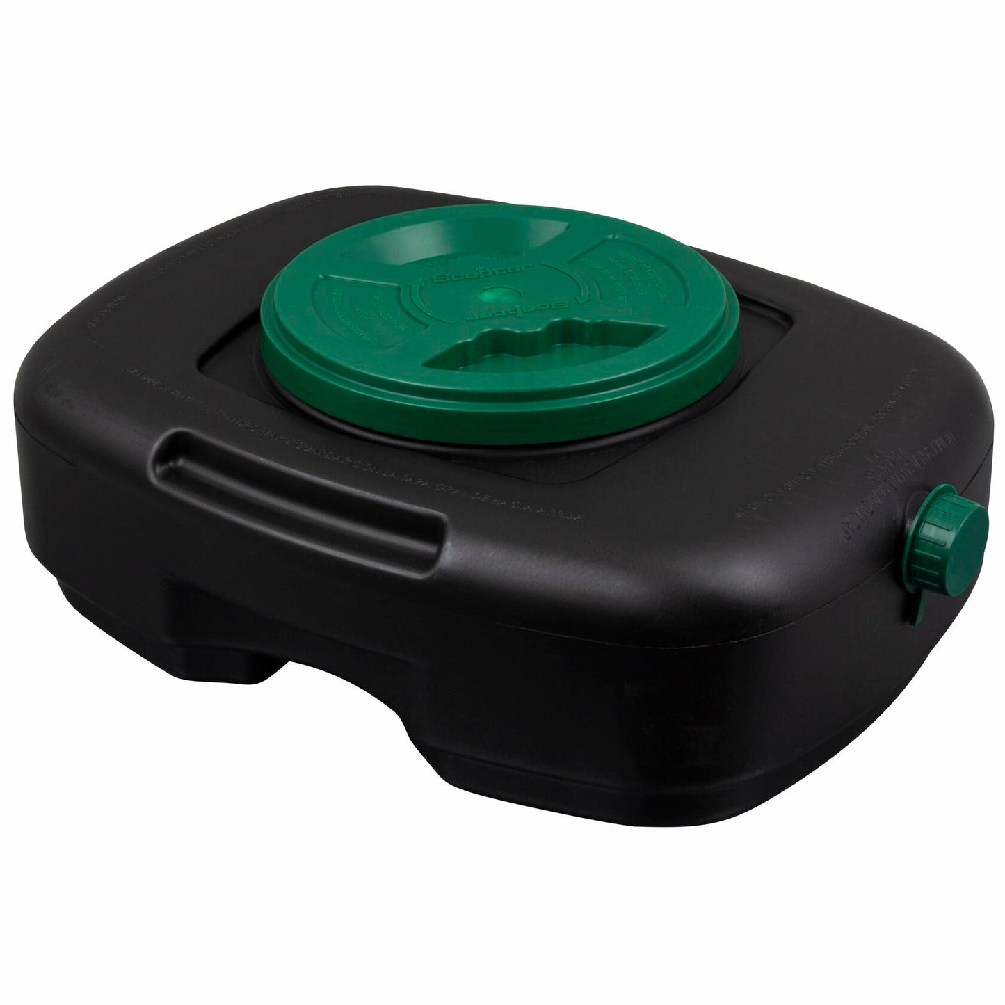 Scepter AM06984 12 Qt Oil Drain Pan with Lid Filter Screen Pour Spout Black
