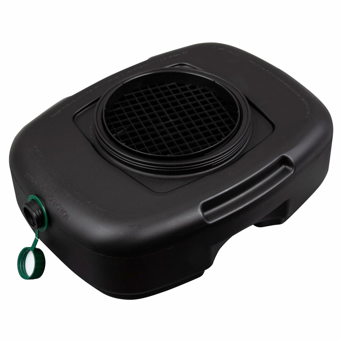 Scepter AM06984 12 Qt Oil Drain Pan with Lid Filter Screen Pour Spout Black