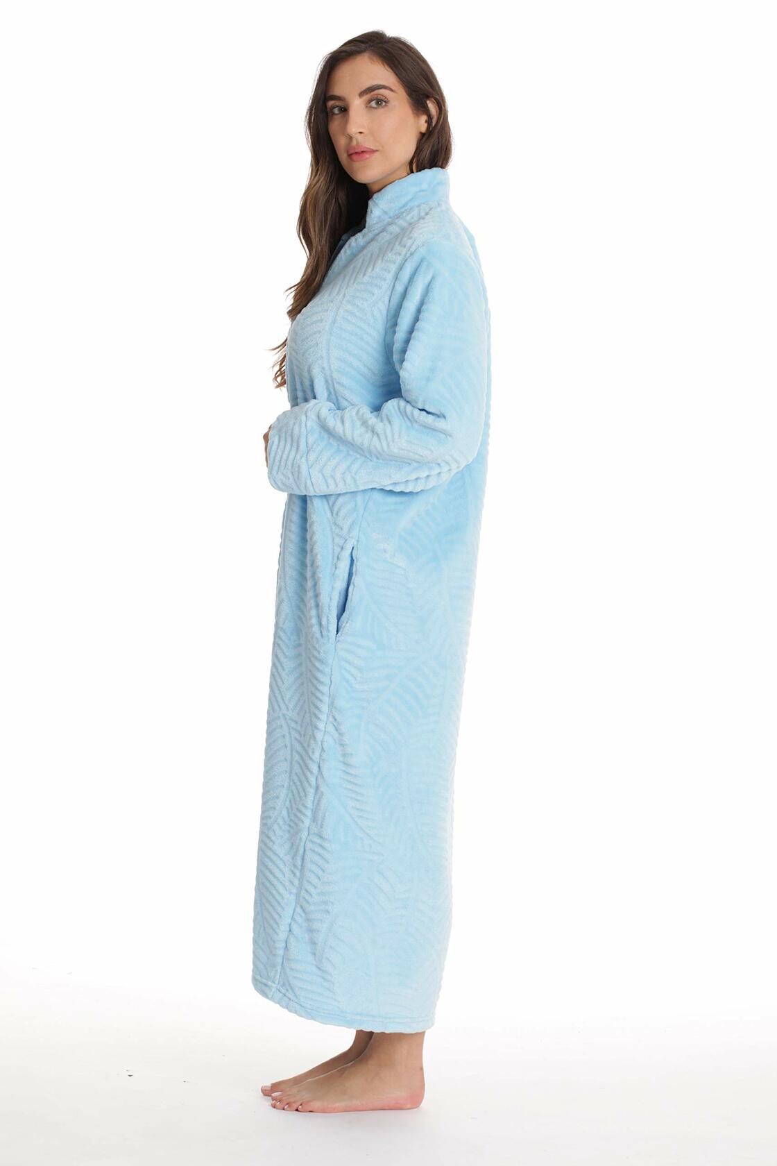 Just Love Plush Zipper Lounger Robe 6729-BLU-3X