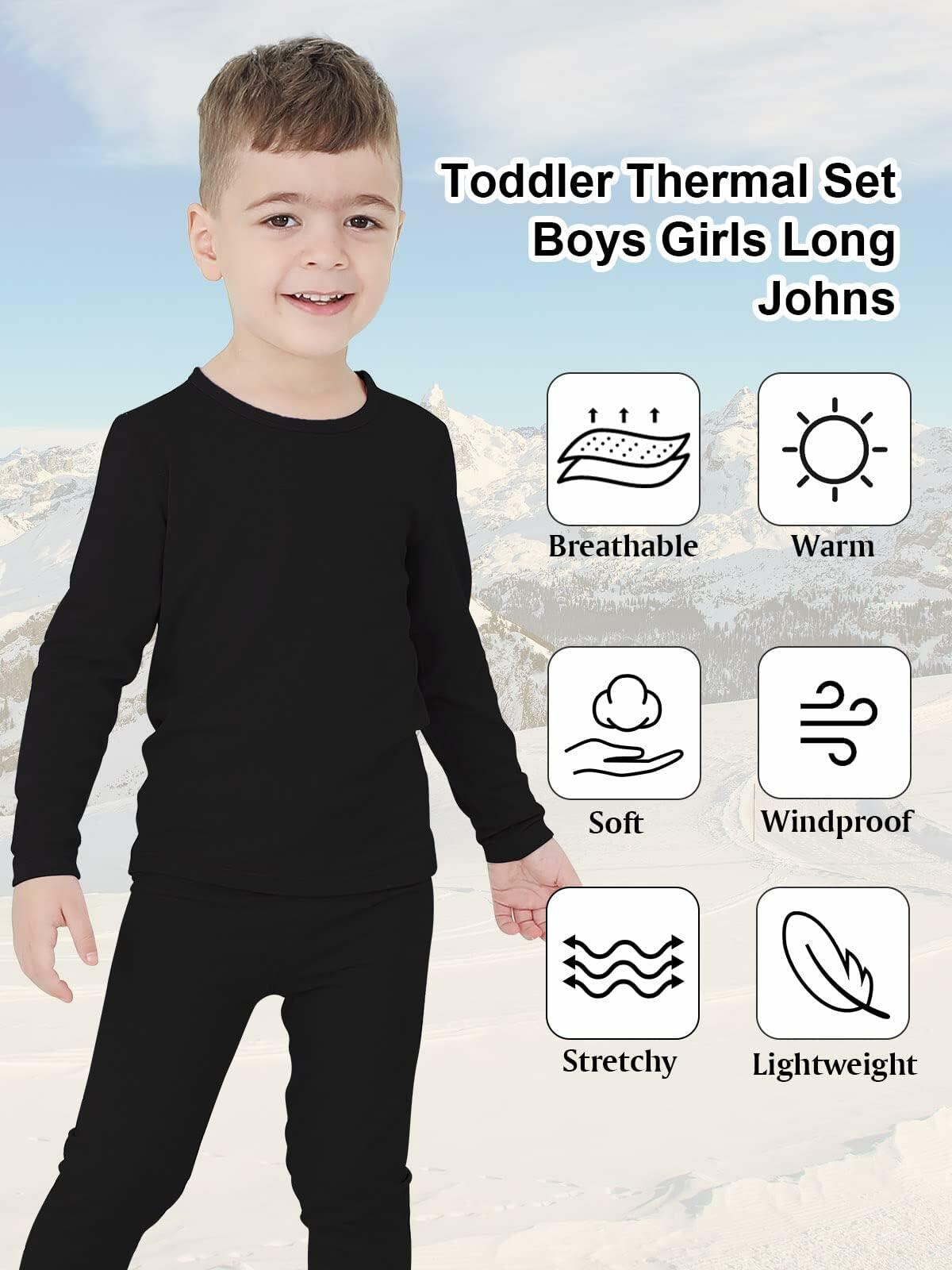 Kids Halloween Thermal Underwear Long Johns Base Layer Purple Ghost Size 2XL