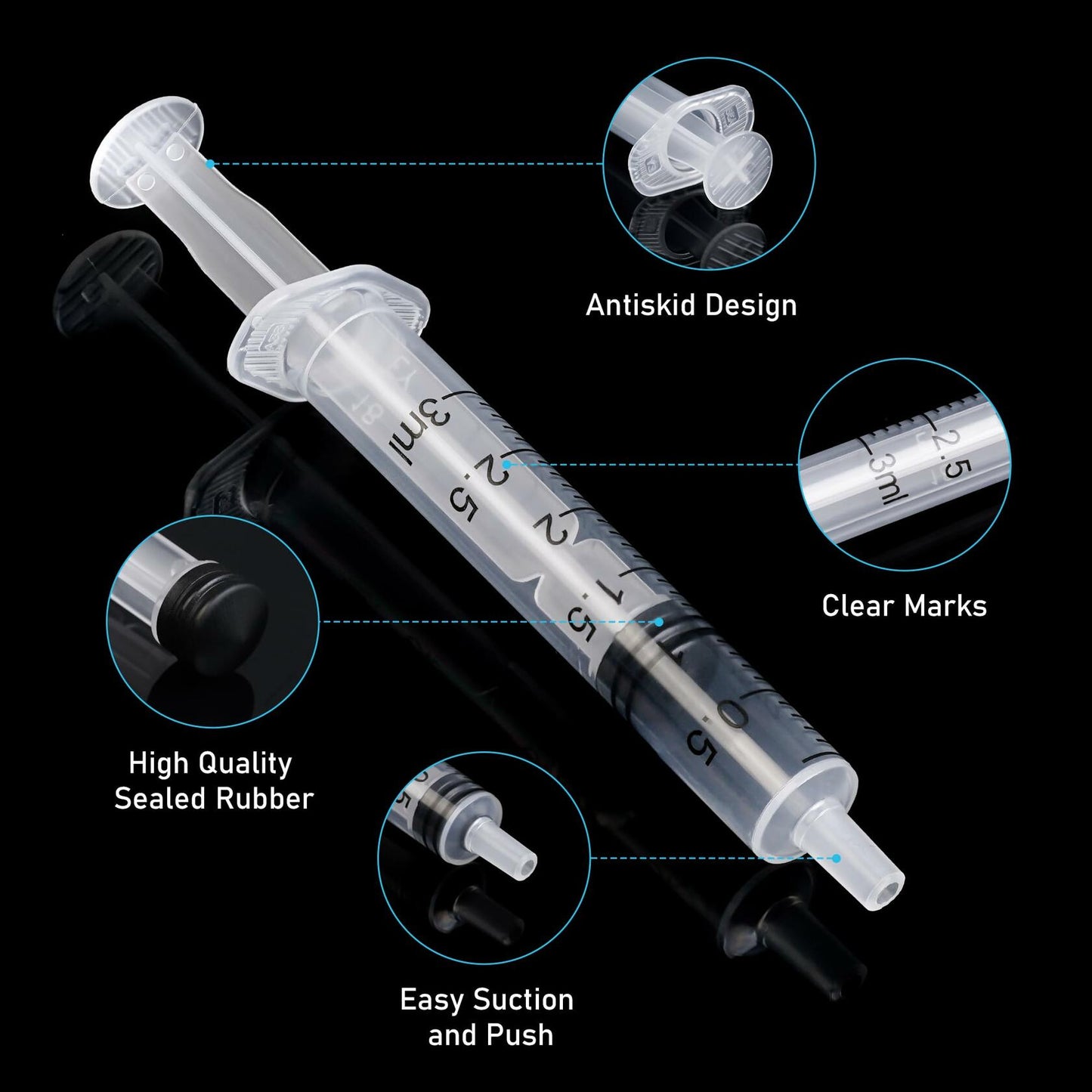 10 Pack 10ml Syringe Without Needle Liquid Measurement Tools Clear