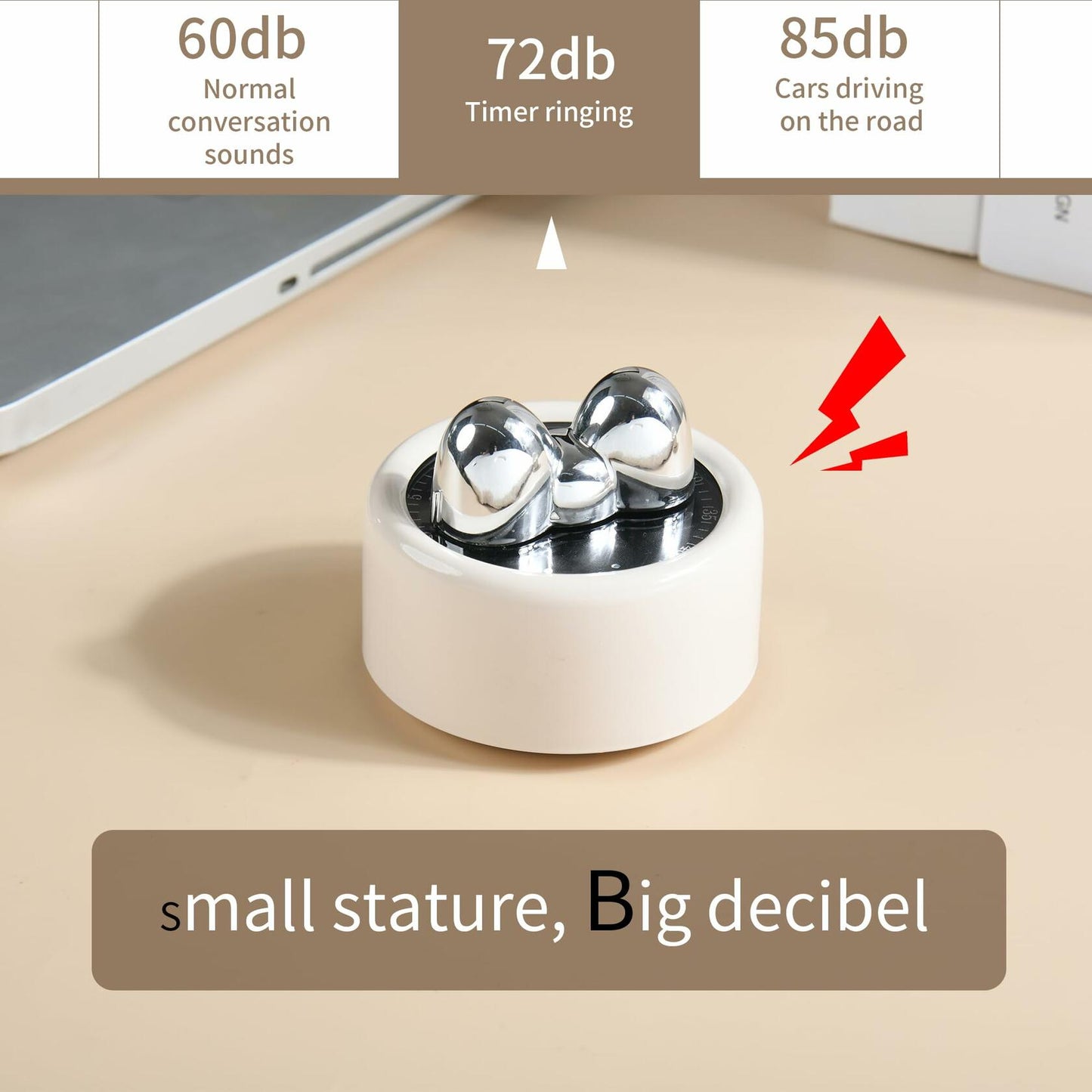 HOHOLEU 60-Minute Visual Mechanical Timer for Cooking Classroom Baking 1 pcs