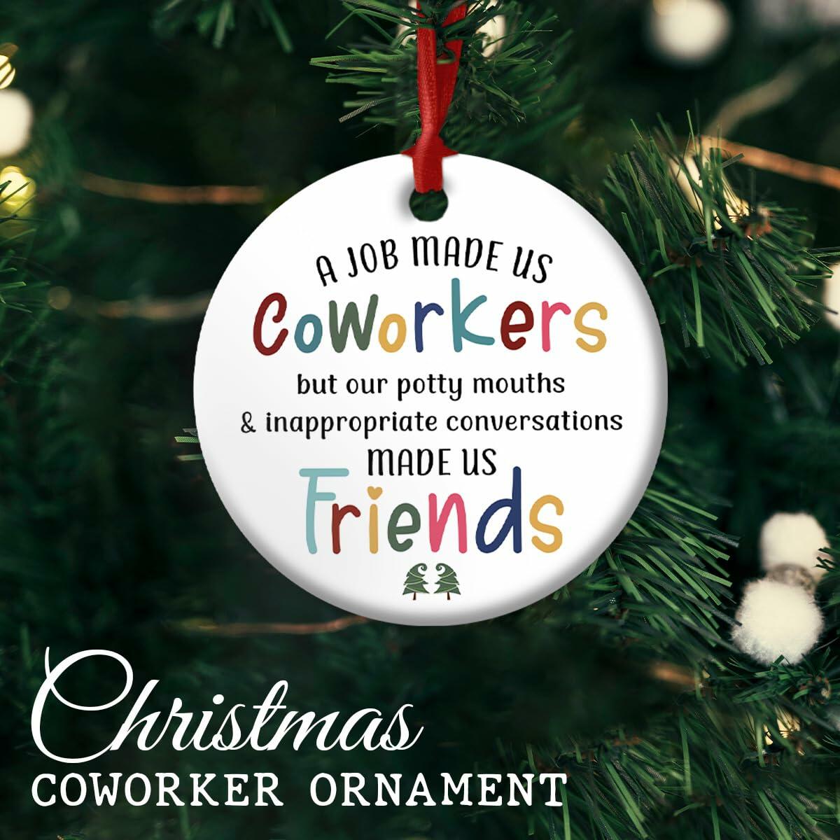 CHOANG Ceramic Christmas Ornament Coworker Gift Office Xmas Tree Decor
