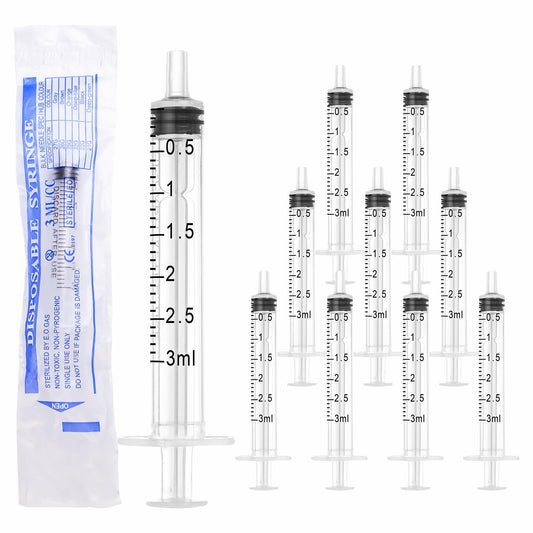 10 Pack 10ml Syringe Without Needle Liquid Measurement Tools Clear