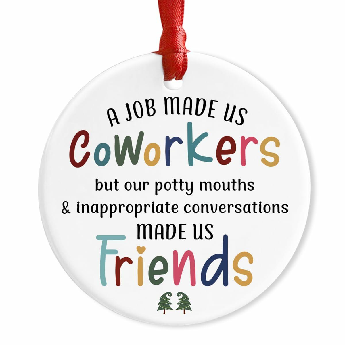 CHOANG Ceramic Christmas Ornament Coworker Gift Office Xmas Tree Decor