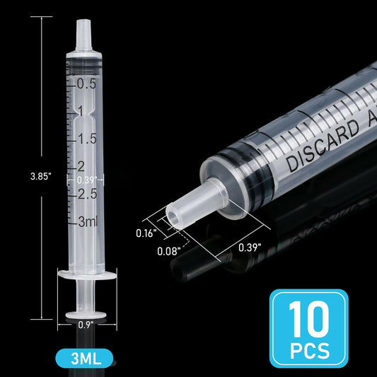 10 Pack 10ml Syringe Without Needle Liquid Measurement Tools Clear