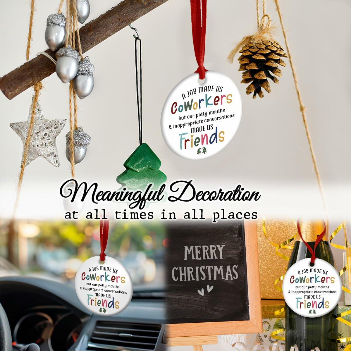 CHOANG Ceramic Christmas Ornament Coworker Gift Office Xmas Tree Decor