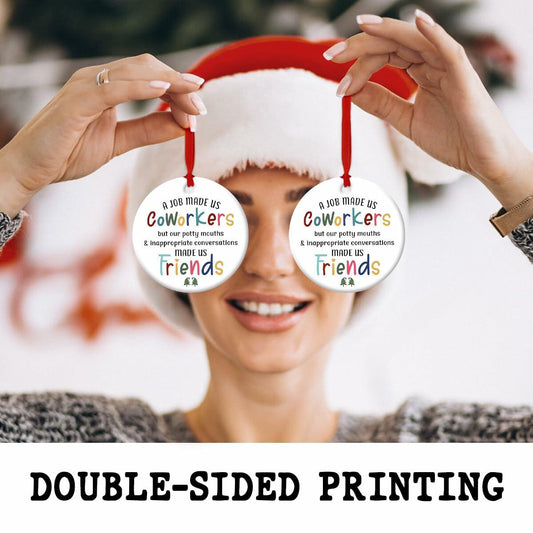 CHOANG Ceramic Christmas Ornament Coworker Gift Office Xmas Tree Decor