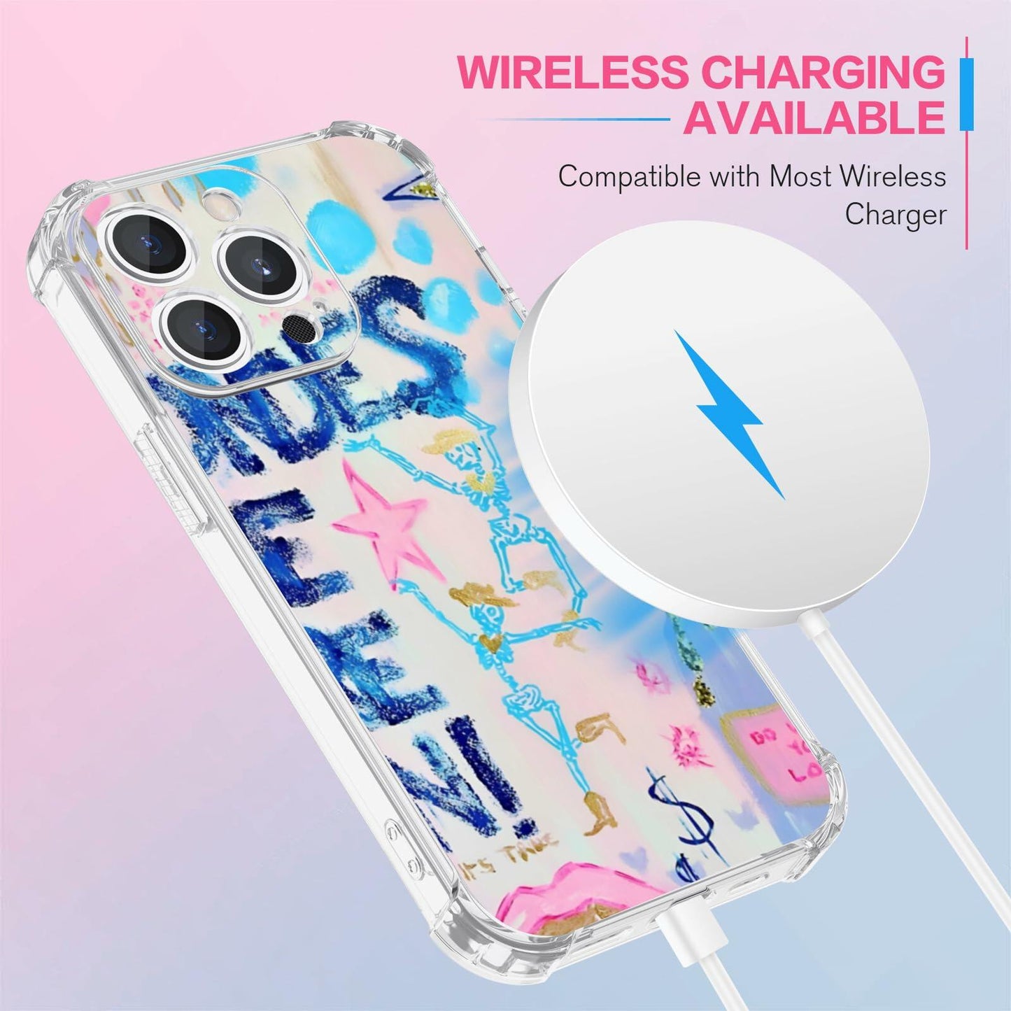 MMYAJT iPhone 13 Pro Case Shockproof Clear Blondes Have More Fun Cover