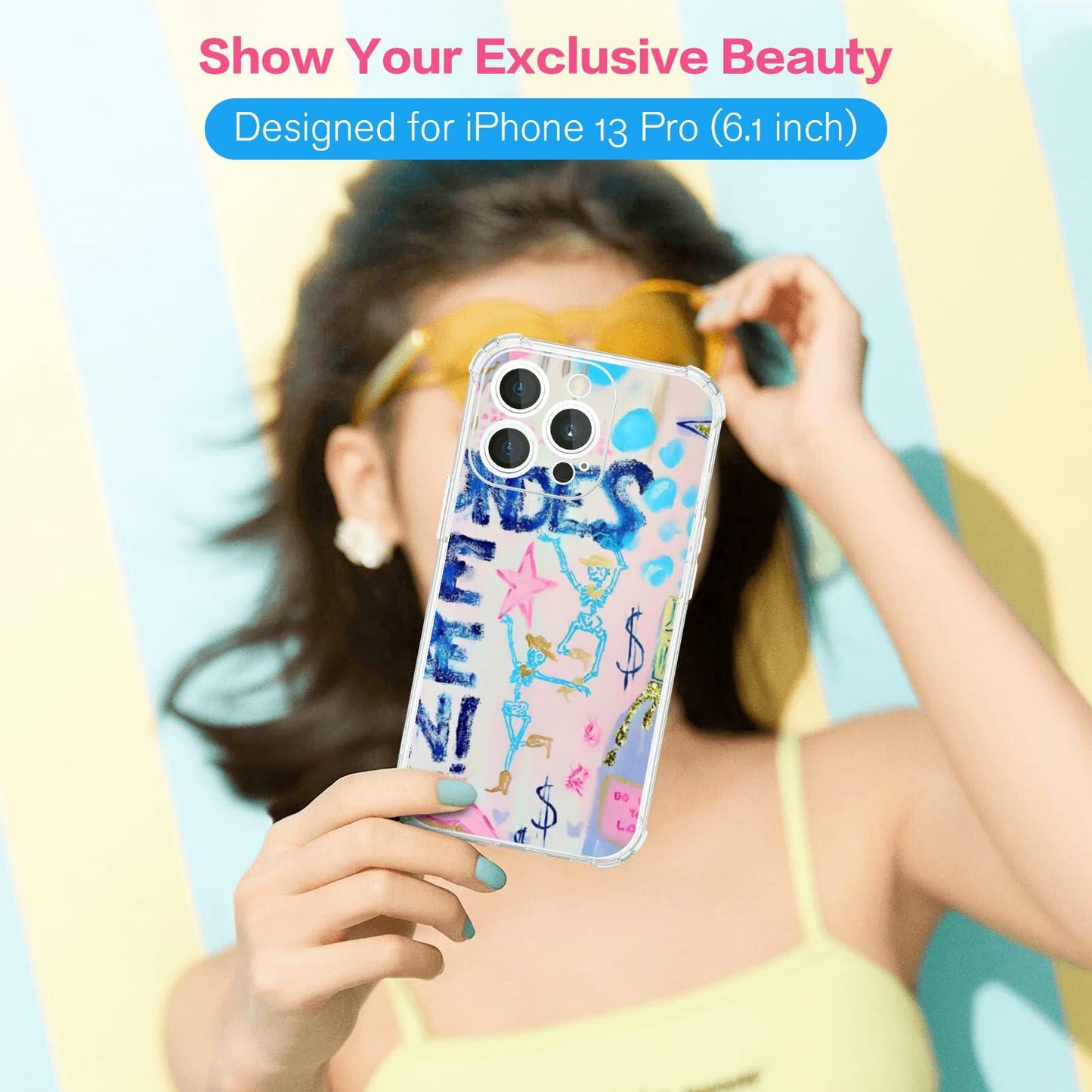 MMYAJT iPhone 13 Pro Case Shockproof Clear Blondes Have More Fun Cover