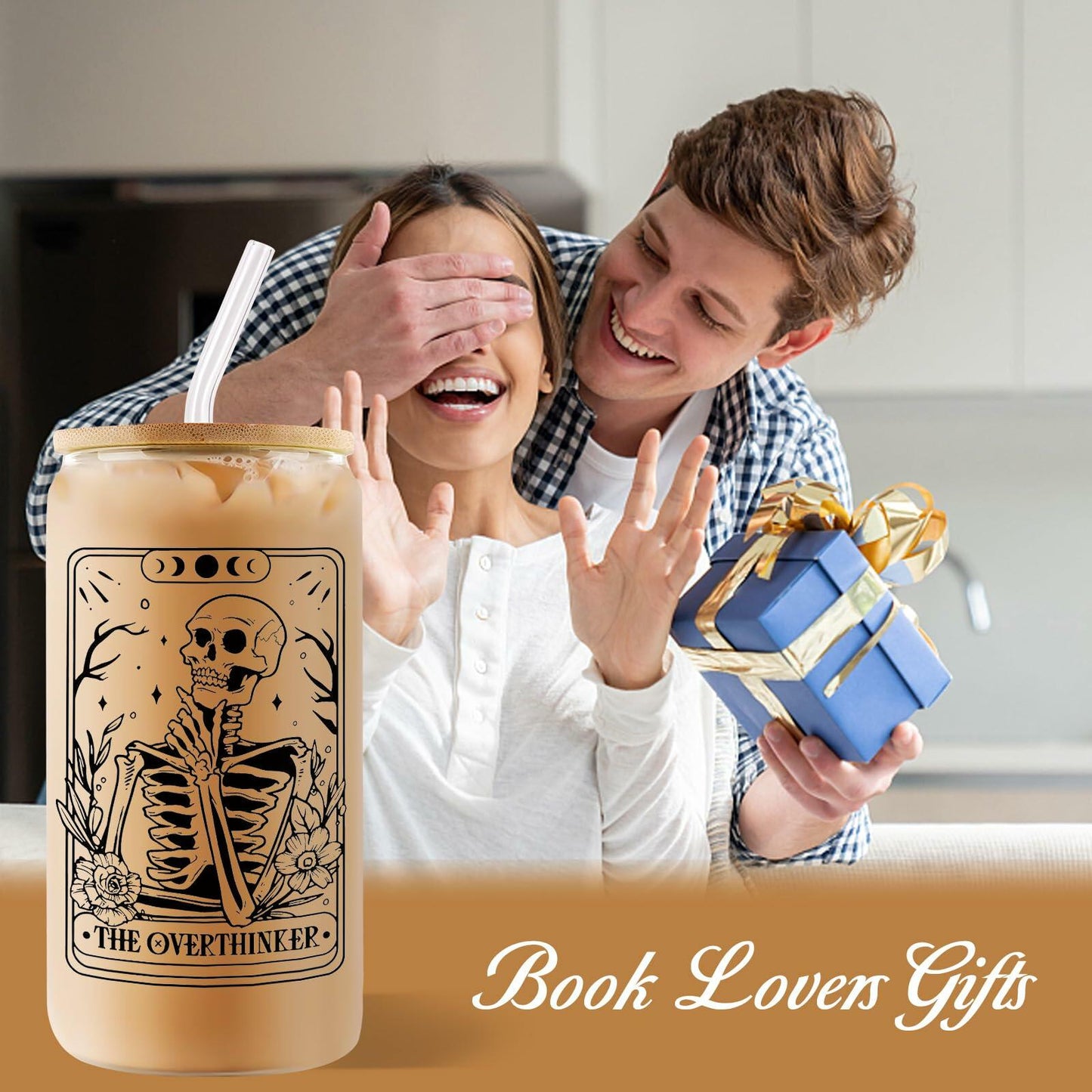 Mahrokh 16oz Reading Themed Tumbler for Book Lovers Women Librarians