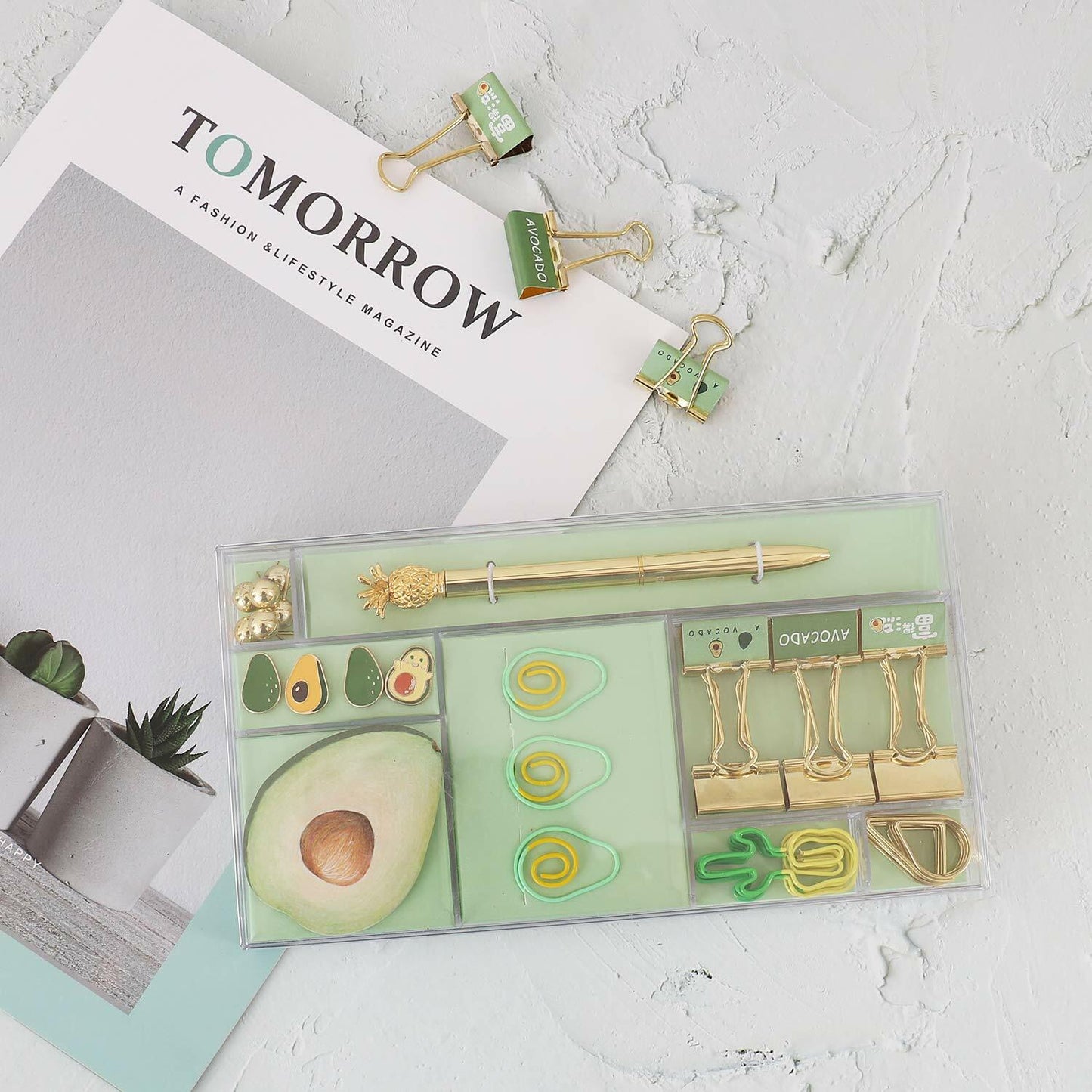 Paper Clips Binder Clips Assorted Sizes Metal Fold Back Clips Pink