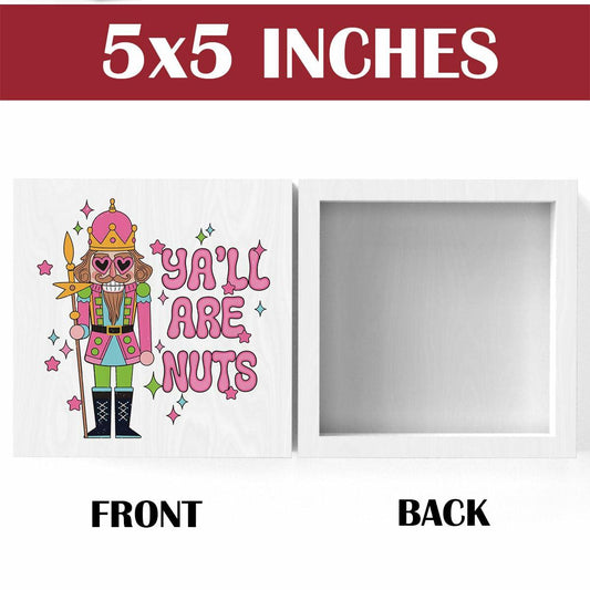 Funny Xmas Decor - Merry Christmas Sign, 5 x 5 Inches