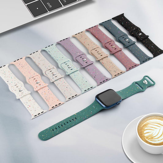 Vancle Apple Watch Band Silicone Sport Loop Milk Tea 38-49mm