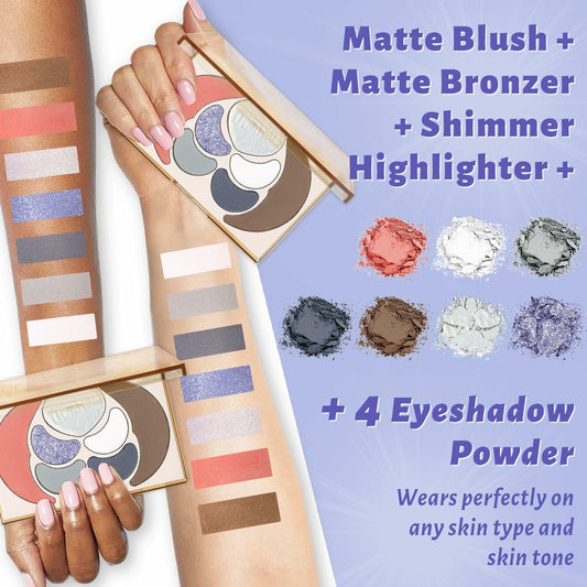 UCANBE All-In-One Makeup Kit 4 Eyeshadows 1 Blush 1 Bronzer 1 Highlighter