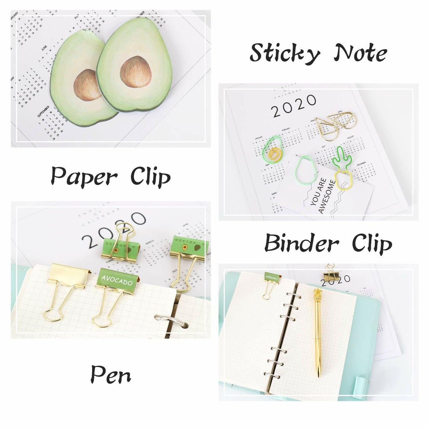 Paper Clips Binder Clips Assorted Sizes Metal Fold Back Clips Pink