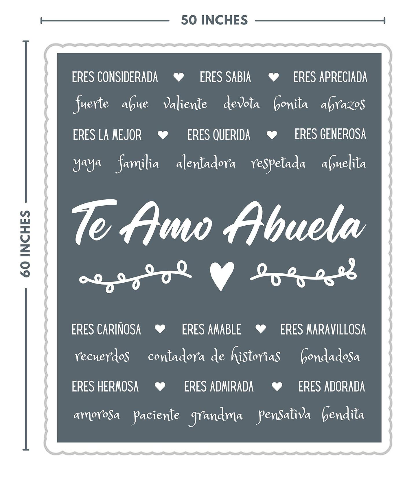 FILO ESTILO Abuela Blanket Sherpa Grey 60x50 Inches