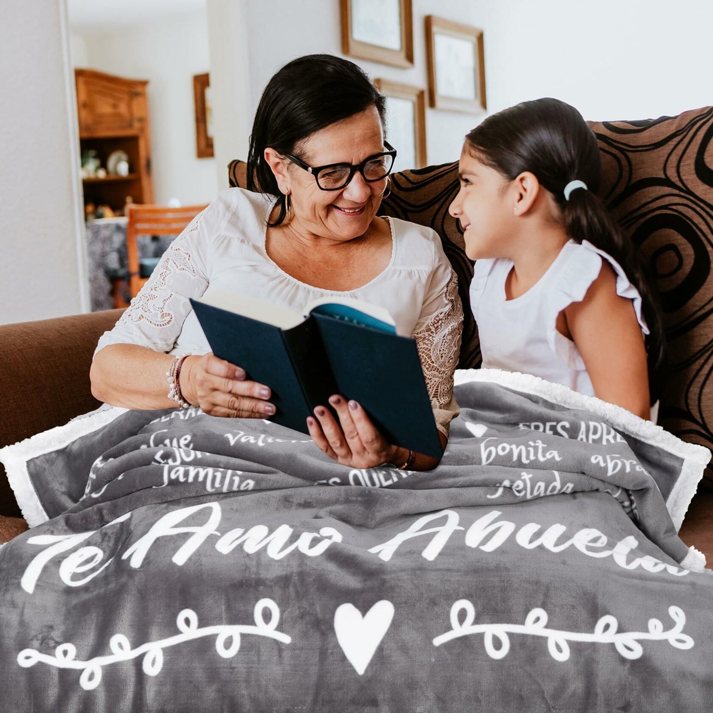 FILO ESTILO Abuela Blanket Sherpa Grey 60x50 Inches